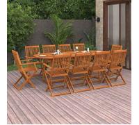 Maison Exclusive - Ensemble à manger de jardin 11 pcs 220x90x75 cm bois d'acacia