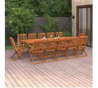 Maison Exclusive - Ensemble de salle à manger de jardin 13 pièces 280x90x75 cm en bois massif d'acacia
