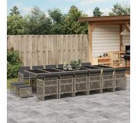 Maison Exclusive - Ensemble à manger de jardin 17 pcs et coussins résine tressée