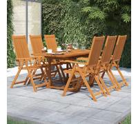 Maison Exclusive - Ensemble à manger de jardin 7 pcs Bois d'acacia massif 120-170 cm