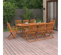 Maison Exclusive - Ensemble à manger de jardin 9 pcs 220x90x75 cm bois d'acacia