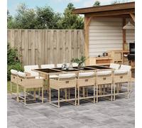 Maison Exclusive - Ensemble à manger de jardin et coussins 13 pcs beige