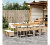 Maison Exclusive - Ensemble à manger de jardin et coussins 13 pcs beige