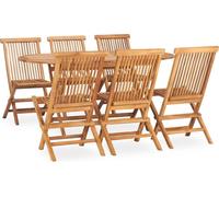 Maison Exclusive - Ensemble à manger d'extérieur pliable 7 pcs Bois solide de teck