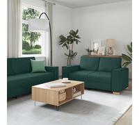 Maison Exclusive - Ensemble canapé 2 pièces avec coussins, tissu vert foncé