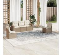 Maison Exclusive - Ensemble canapé de jardin 5 pièces avec coussins, polyrotin beige