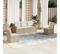 Maison Exclusive - Ensemble canapé de jardin 5 pièces avec coussins, polyrotin beige