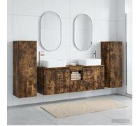 Maison Exclusive - Ensemble d'armoire de salle de bain 5 pc Chêne fumé