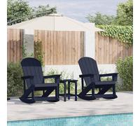 Maison Exclusive - Ensemble de 2 fauteuils à bascule Adirondack, bleu marine, en PEHD