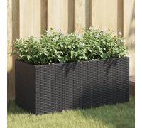Maison Exclusive - Ensemble de 2 jardinières, 2 pièces, noir, 72 x 30 x 32 cm, rotin synthétique