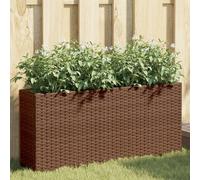 Maison Exclusive - Ensemble de 2 jardinières avec 2 pots, 2 pièces, marron, 90 x 20 x 40 cm, rotin synthétique