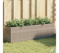 Maison Exclusive - Ensemble de 2 jardinières avec 3 pots, gris, 105 x 30 x 32 cm, en rotin synthétique