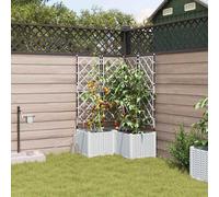 Maison Exclusive - Ensemble de 3 jardinières d'extérieur, blanc, 80 x 80 x 142 cm, plastique