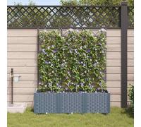 Maison Exclusive - Ensemble de 3 jardinières d'extérieur, gris clair, 120 x 40 x 142 cm, en plastique
