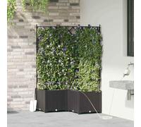 Maison Exclusive - Ensemble de 3 jardinières d'extérieur, noir, 80 x 80 x 142 cm, en plastique
