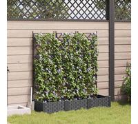 Maison Exclusive - Ensemble de 3 pots de jardin, couleur noire, dimensions 120 x 40 x 125,5 cm, en plastique PP