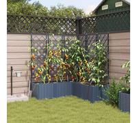 Maison Exclusive - Ensemble de 3 pots de jardin, gris, 120 x 40 x 143 cm, en polypropylène (PP)
