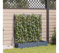 Maison Exclusive - Ensemble de 3 pots de jardin, gris clair, dimensions 120 x 40 x 125,5 cm, en plastique PP