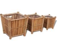 Maison Exclusive - Ensemble de 3 pots pour plantes en bambou