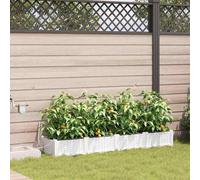 Maison Exclusive - Ensemble de 4 pots de jardin, blanc, 160 x 40 x 22 cm, en polypropylène (PP)