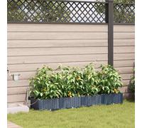 Maison Exclusive - Ensemble de 4 pots de jardin, gris, 160 x 40 x 22 cm, en polypropylène (PP)