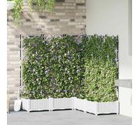 Maison Exclusive - Ensemble de 5 pots de jardin, blanc, 120 x 120 x 125,5 cm, en polypropylène (PP)