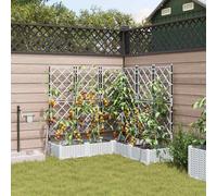 Maison Exclusive - Ensemble de 5 pots de jardin, blanc, 120 x 120 x 126 cm, en polypropylène (PP)