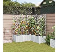 Maison Exclusive - Ensemble de 5 pots de jardin, blanc, 120 x 120 x 142 cm, en polypropylène (PP)