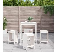 Maison Exclusive - Ensemble de bar de jardin 5 pcs blanc bois massif de pin
