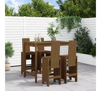 Maison Exclusive - Ensemble de bar de jardin 5 pcs marron miel bois de pin massif