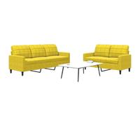 Maison Exclusive - Ensemble de canapé 2 pièces avec coussins en velours jaune