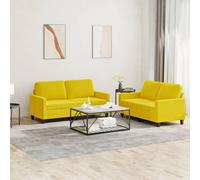 Maison Exclusive - Ensemble de canapé 2 pièces avec coussins en velours jaune