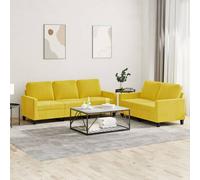 Maison Exclusive - Ensemble de canapé 2 pièces avec coussins en velours jaune