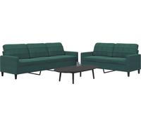 Maison Exclusive - Ensemble de canapé 2 pièces avec coussins en velours vert foncé