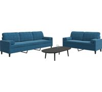 Maison Exclusive - Ensemble de canapé 2 pièces avec coussins et traversins, velours bleu