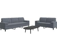 Maison Exclusive - Ensemble de canapé 2 pièces avec coussins et traversins, velours gris foncé