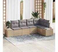 Maison Exclusive - Ensemble de canapé de jardin 5 pcs Beige et Gris clair