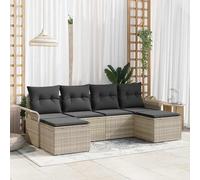 Maison Exclusive - Ensemble de canapé de jardin 6 pcs Gris clair Poly rotin