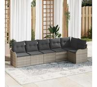 Maison Exclusive - Ensemble de canapé de jardin 6 pcs Gris clair Poly rotin
