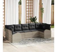 Maison Exclusive - Ensemble de canapé de jardin 7 pcs Gris clair polyrotin