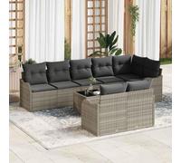 Maison Exclusive - Ensemble de canapé de jardin 9 pcs Gris clair Poly rotin