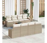 Maison Exclusive - Ensemble de canapé de jardin avec coussin 9 pcs Beige polyrotin