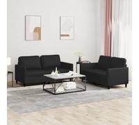 Maison Exclusive - Ensemble de canapés 2 pièces avec coussins, en similicuir noir