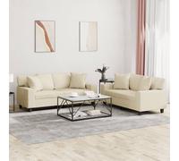 Maison Exclusive - Ensemble de canapés 2 pièces avec coussins, simili cuir crème