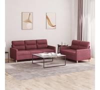 Maison Exclusive - Ensemble de canapés 2 pièces avec coussins, tissu bordeaux