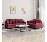 Maison Exclusive - Ensemble de canapés 2 pièces avec coussins, tissu bordeaux