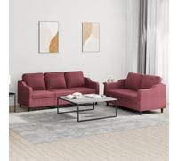 Maison Exclusive - Ensemble de canapés 2 pièces avec coussins, tissu bordeaux