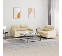 Maison Exclusive - Ensemble de canapés 2 pièces avec coussins, tissu crème