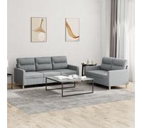Maison Exclusive - Ensemble de canapés 2 pièces avec coussins, tissu gris clair