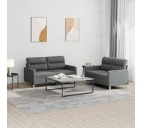 Maison Exclusive - Ensemble de canapés 2 pièces avec coussins, tissu gris foncé